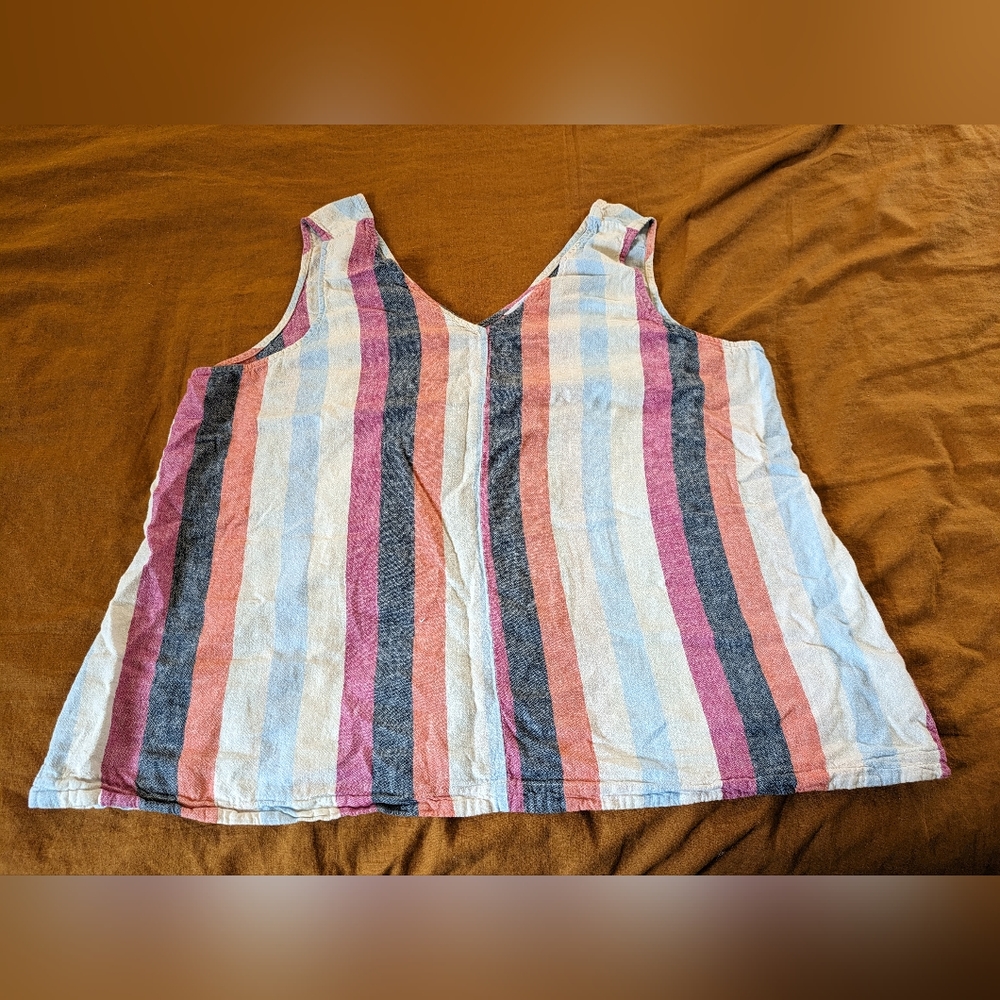 Striped Linen Tank Top